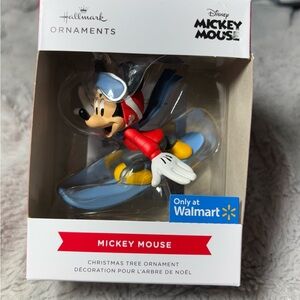 Hallmark Mickey Mouse Snowboarding Ornament - Red and Blue